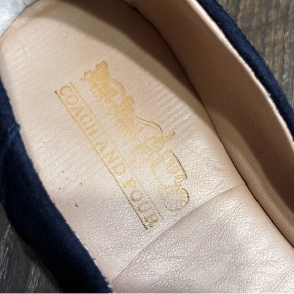 Coach and Four navy blue suede flats size 7 - Picture 3 of 9